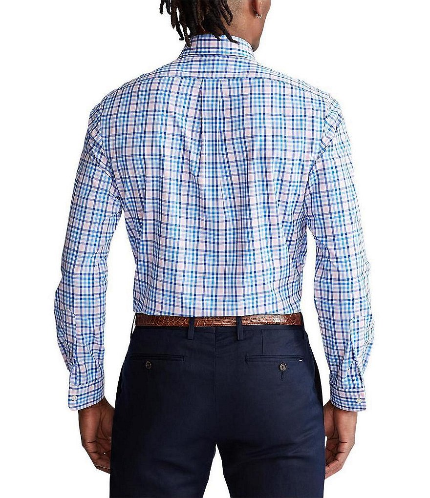 Polo Ralph Lauren Multi-Color Tattersall Twill Performance Stretch Long-Sleeve Woven Shirt