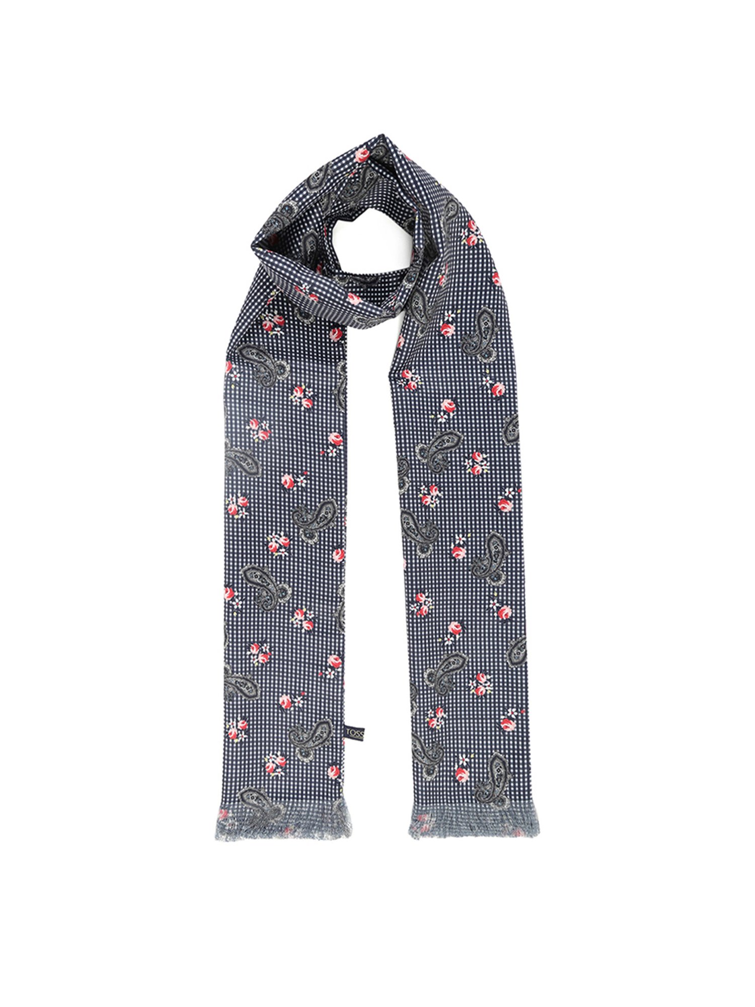 Tossido Blue Printed Stole