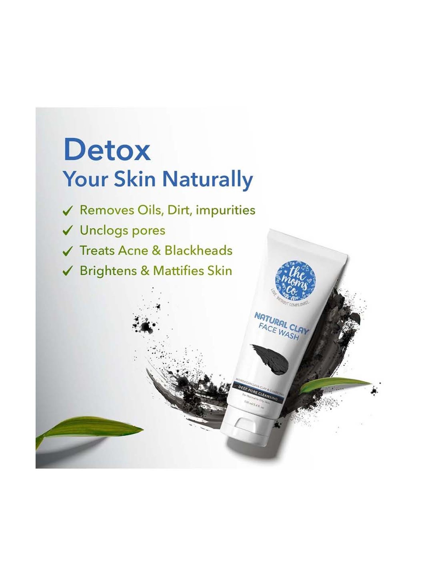 The Moms Co. Natural Clay Face Wash - 100 ml