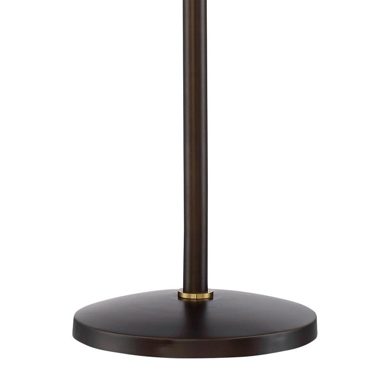 Franklin Iron Works Industrial Floor Lamp Oiled Rubbed Bronze Metal Cage Barn Light Shade for Living Room Reading Bedroom Office