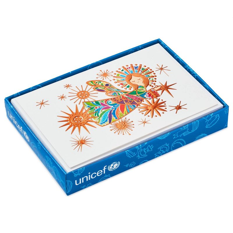 10ct Hallmark Unicef Colorful Angel on White Background