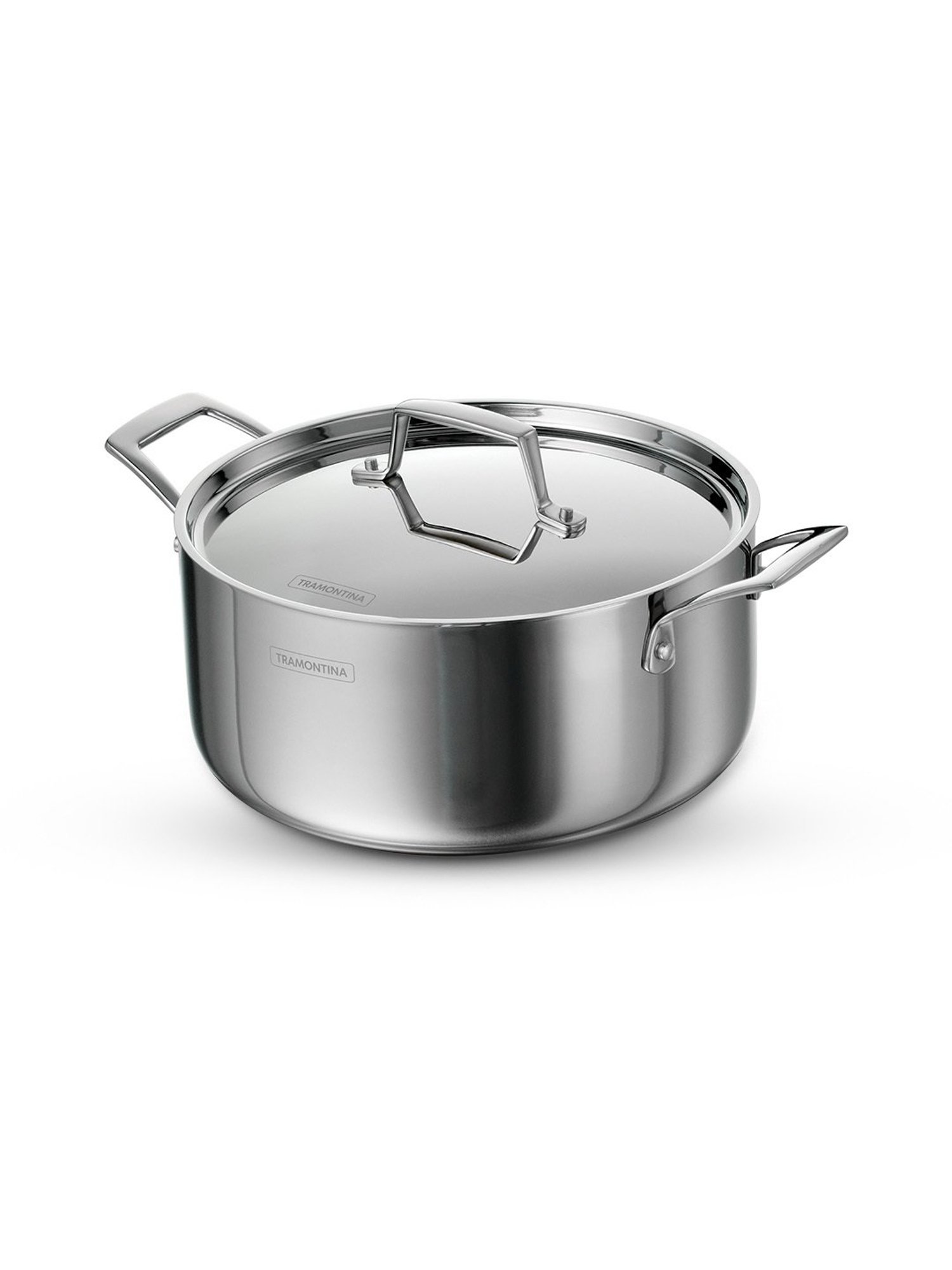 Tramontina Aeion Triply Non-Toxic Stainless Steel Casserole with Lid 24cm/4.8L NSF Certified