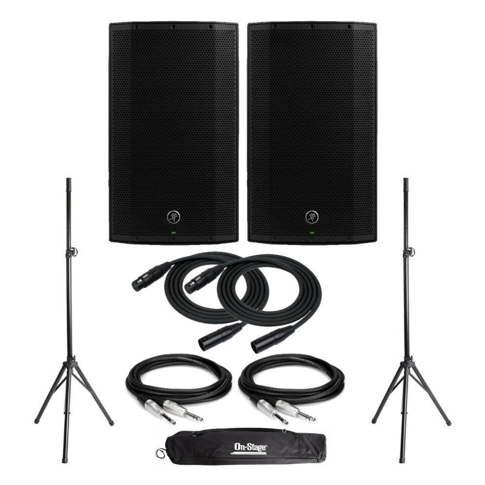 Mackie Thump12BST Thump Powered Loudspeaker (Pair) with Stands and Cables