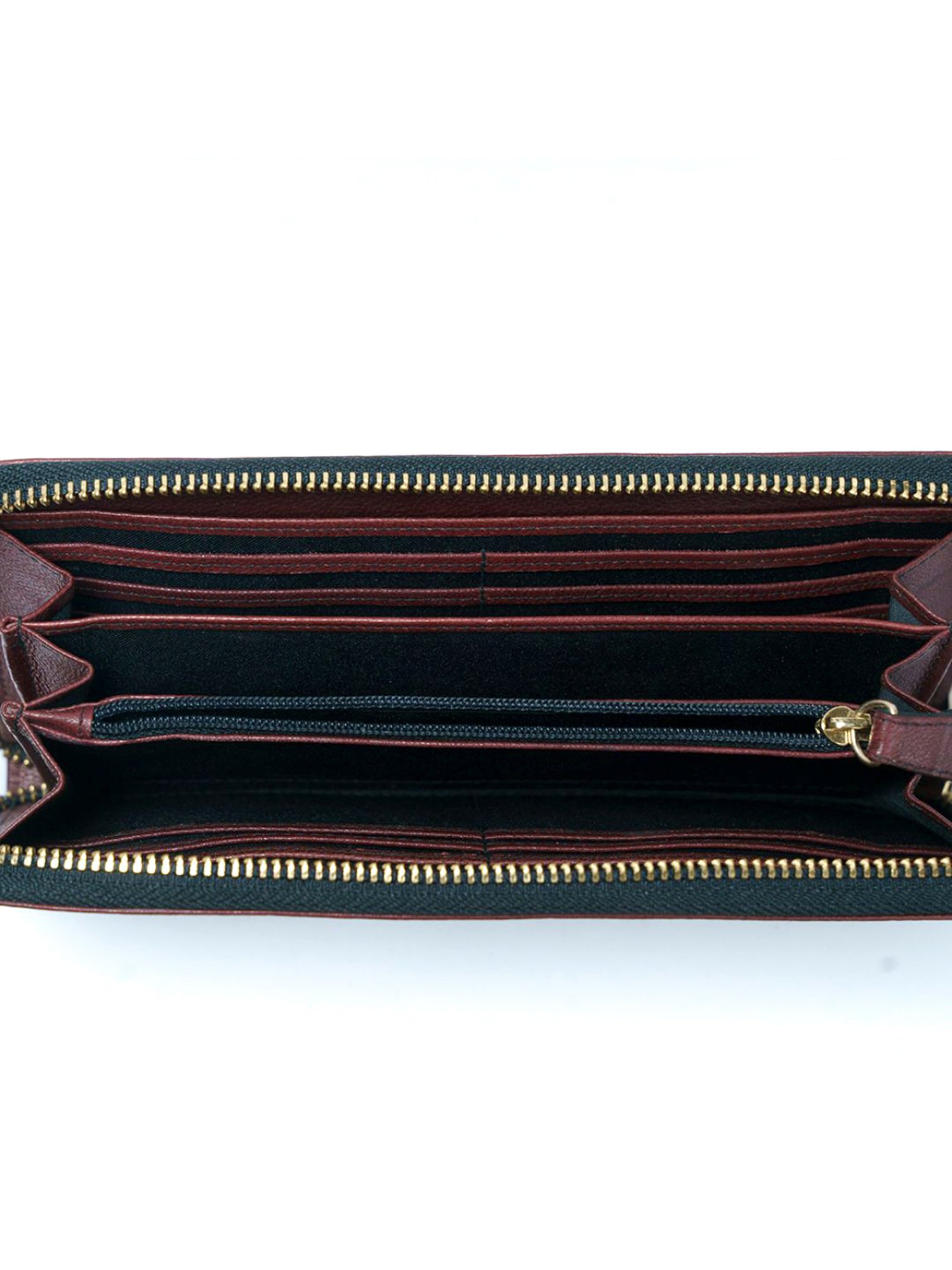 RI2K London Purple Leather Zip around Wallet