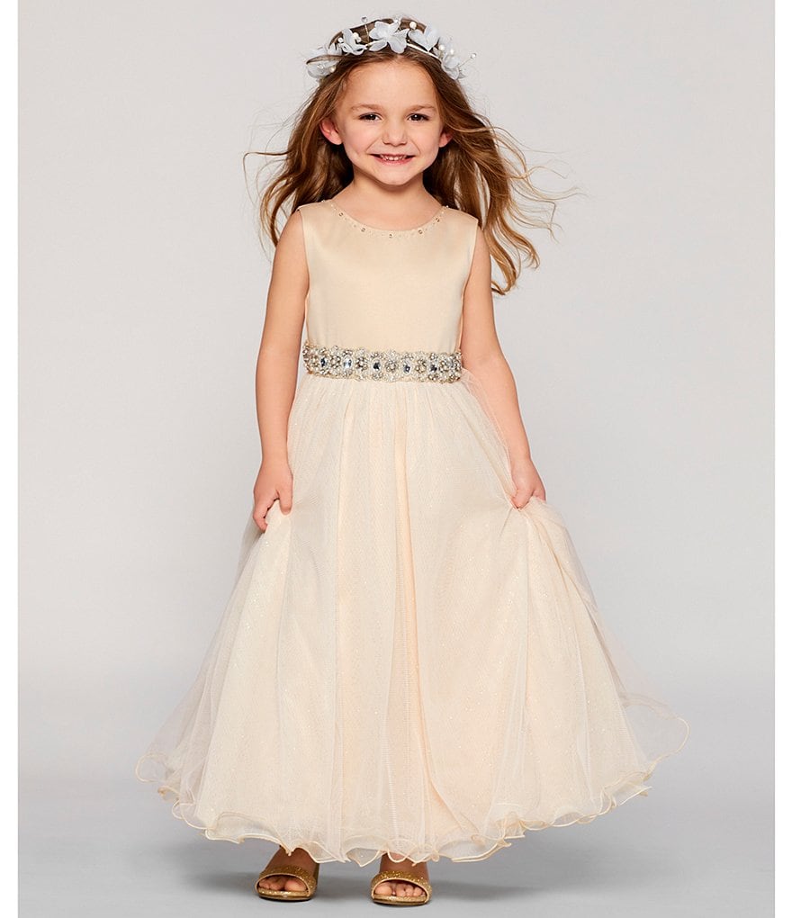 Badgley Mischka Little Girls 4-6X 3D Floral Hi-Low Dress