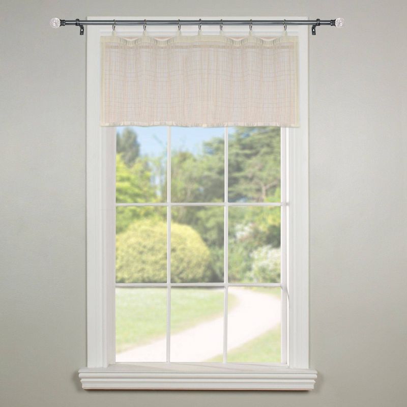 12"x48" Bamboo Ring Top Valence Off White - Versailles Home Fashions