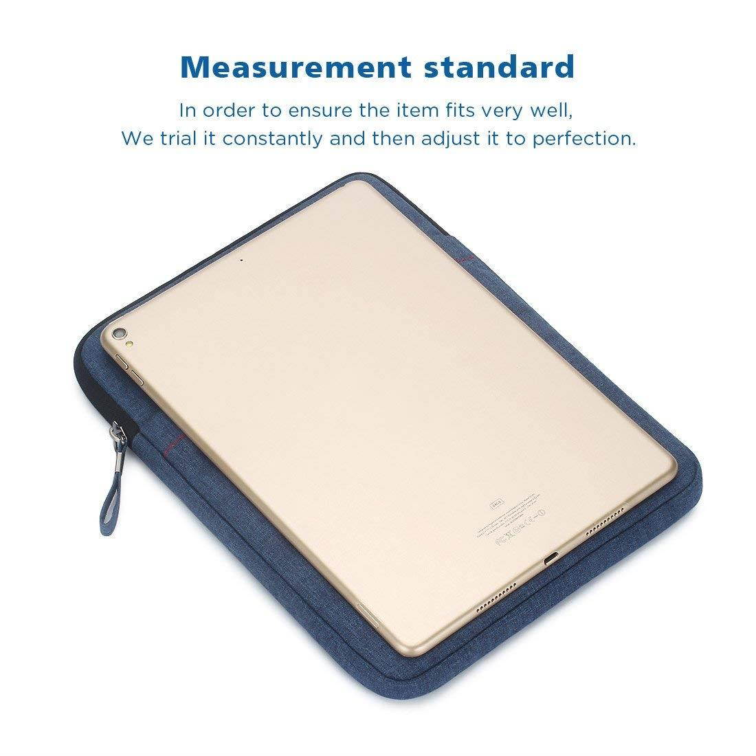 iPad Pro 10.5 Case, Tablet Sleeve Case for 10.5 Inch iPad Pro / 9.7 inch New iPad/iPad Air 2 / iPad 4, 3, 2 / Samsung Galaxy Tab 10.1 Inch Protective Travel Pouch Bag Water Repellent, Blue
