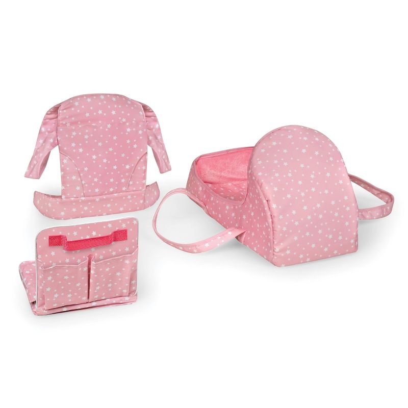 First Class 5-Piece Doll Travel Set - Pink/Stars