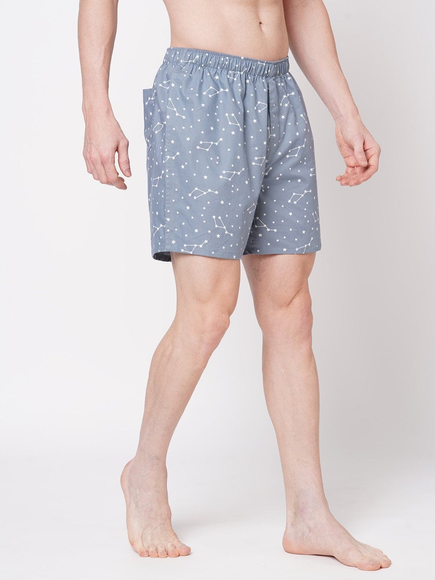 Fitz Blue Relaxed Fit Printed Boxers