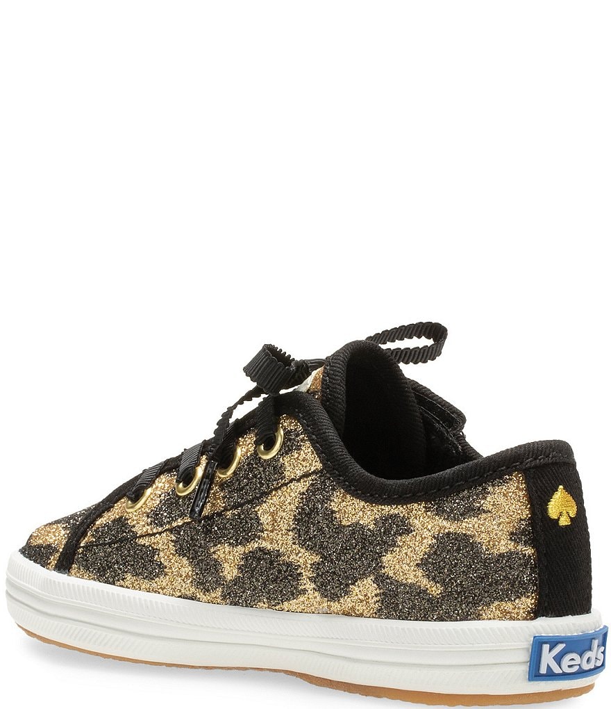 Keds for kate spade new york Girls' Kickstart Jr Leopard Print Glitter Sneakers (Toddler)
