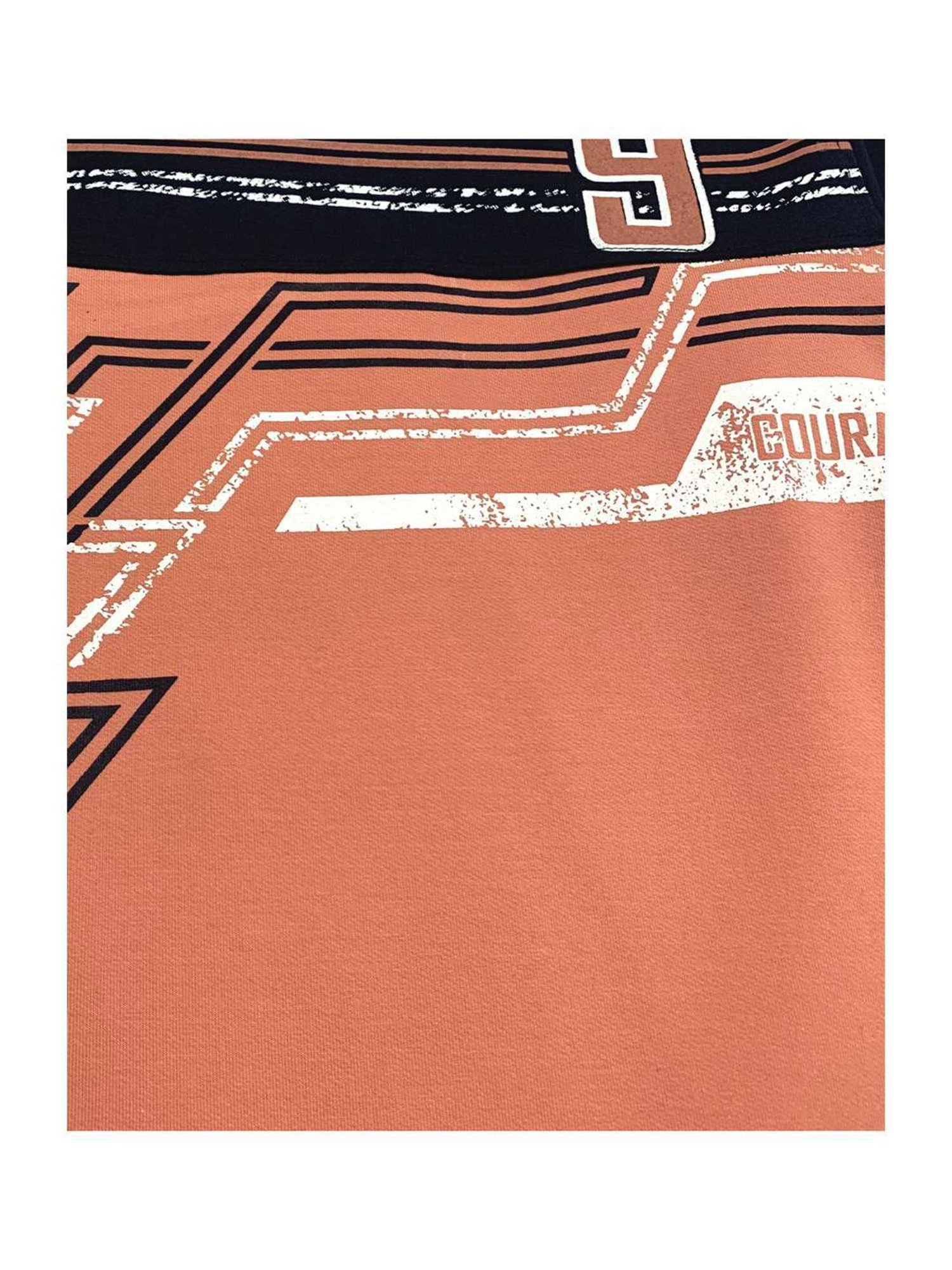 Cavio Boys Peach & Navy Printed Full Sleeves T-Shirt