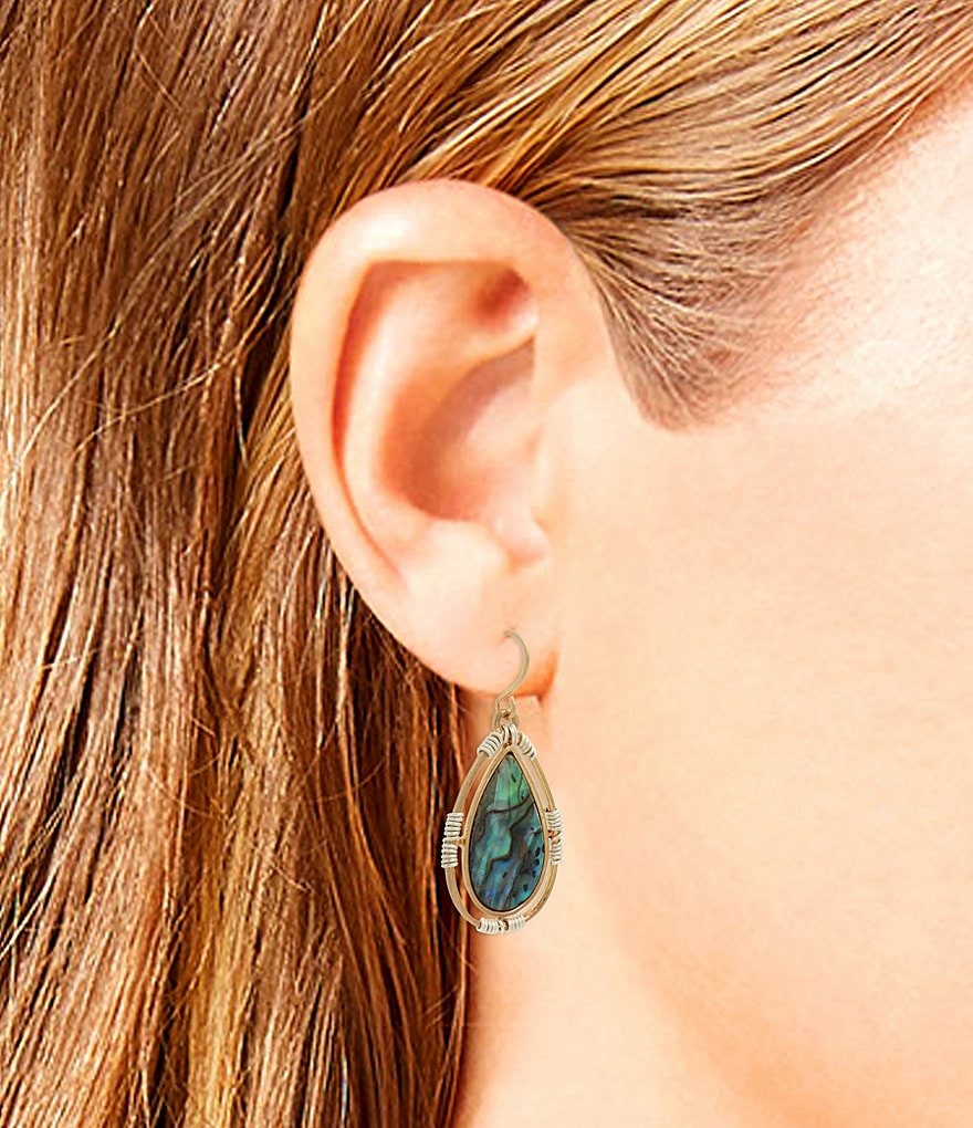Robert Lee Morris Soho Abalone Teardrop Earrings