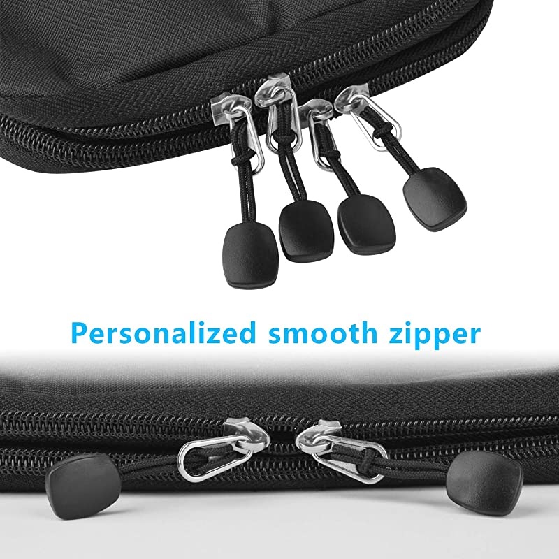 Electronic Organizer Travel Cable Organizer Electronics Accessories Cases for 7.9'' iPad Mini, Cables, Chargers, Travel USB Chargers, Cellphones, SD Card Black (Black)