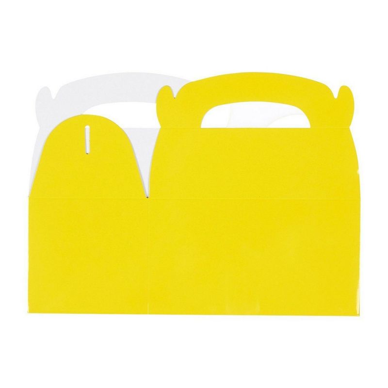 24 Treat Boxes Gable Favor Goodie Gift Storage Box for Party 6.2x3.5x3.6" Yellow