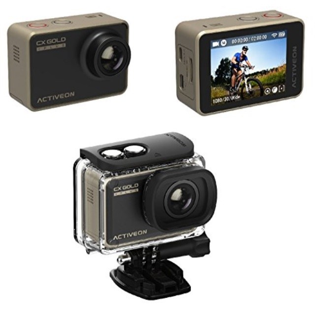 ACTIVEON CGB10W 14 Waterproof CX Plus Digital Camera, 2" LCD, Gold