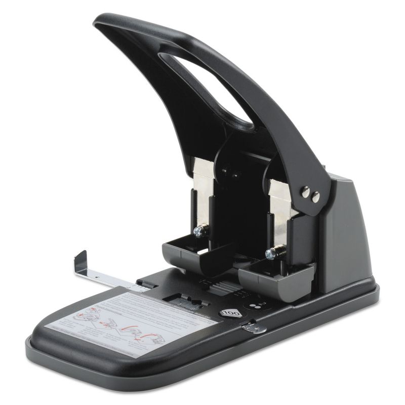 Swingline 100-Sheet Extra Heavy-Duty Two-Hole Punch 9/32" Holes Black/Gray 74190