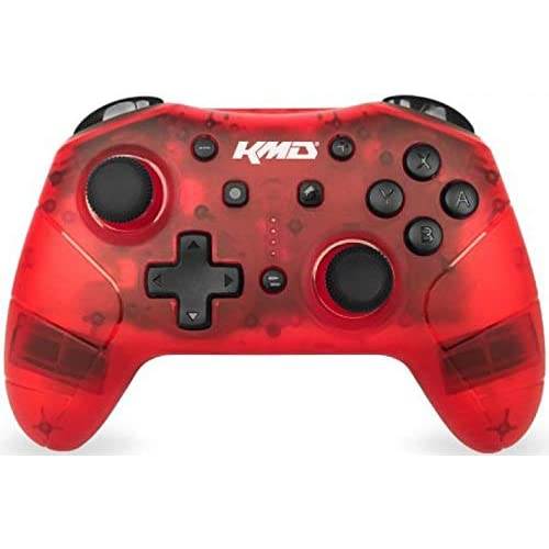KMD Switch Wireless Pro Controller Clear Red For Nintendo Switch