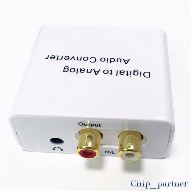 Digital Optical Fiber Coaxial to Analog Audio Converter S/PDIF Decoder 3.5 24bit