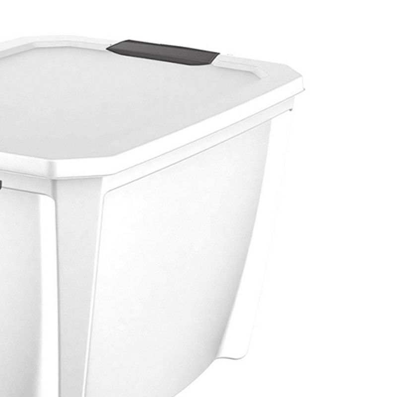 Homz Heavy Duty Modular Clear Plastic Stackable Storage Tote Containers with Latching and Locking Lids, 31 Quart Capacity, 4 Pack