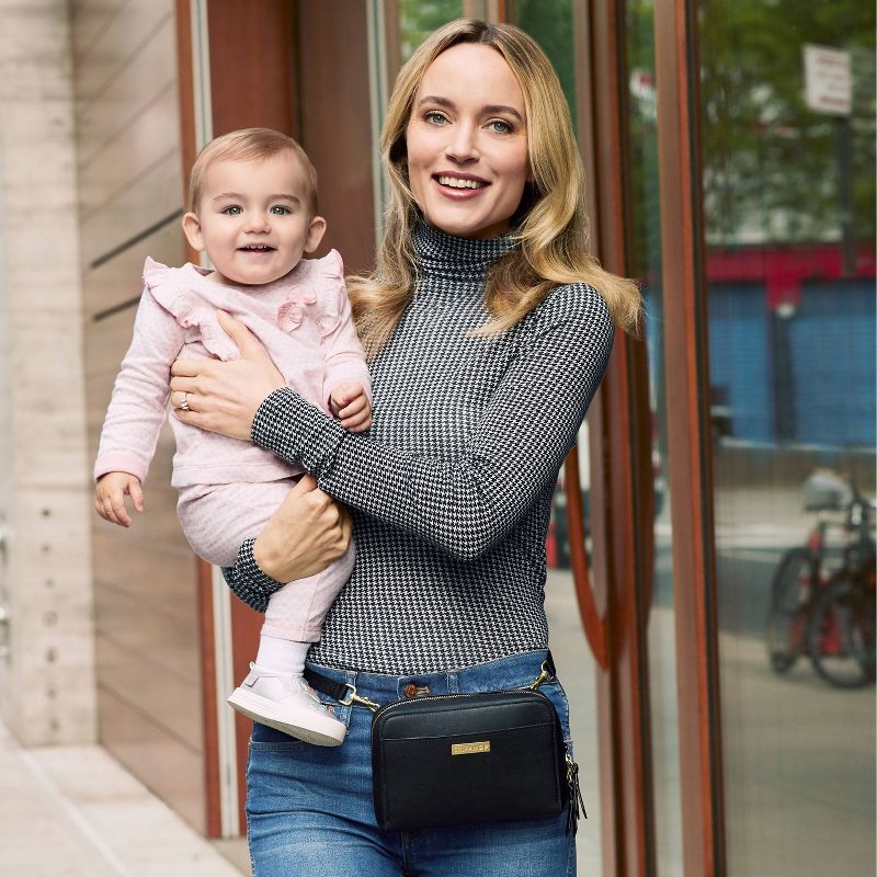 Skip Hop Adjustable Greenwich Easy-Access Convertible Hip Pack Vegan Leather - Black