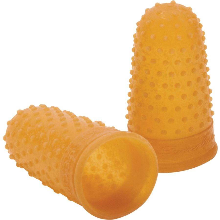 Swingline Rubber Finger Tips 14 (X-Large) Amber Dozen 54014