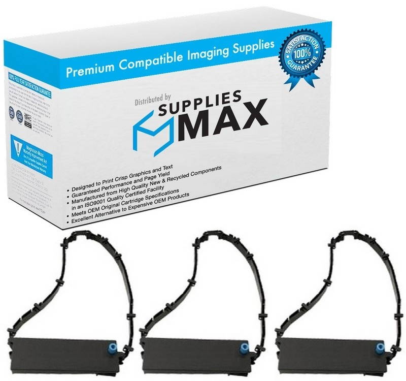 SuppliesMAX Compatible Replacement for Lexmark 4224/4230/4232 Series Black Printer Ribbons (3/PK) (6091649_3PK)