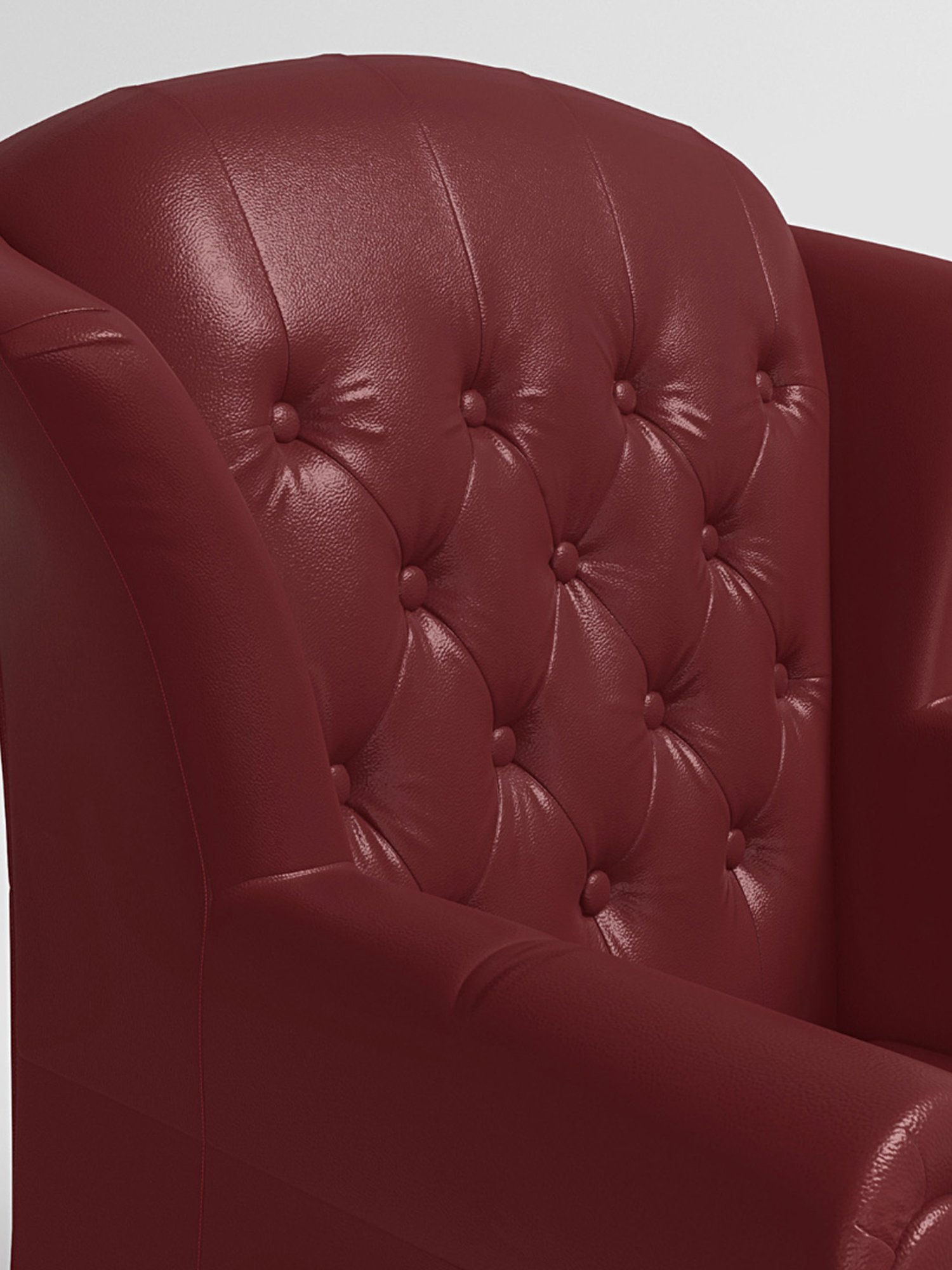 Godrej Interio Majesta Maroon Solid Wood Wing Chair