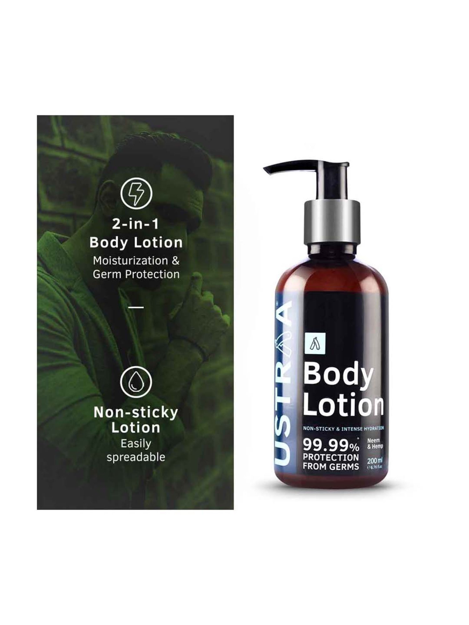 Ustraa Germ Free Body Lotion & De-Tan Face Scrub Combo