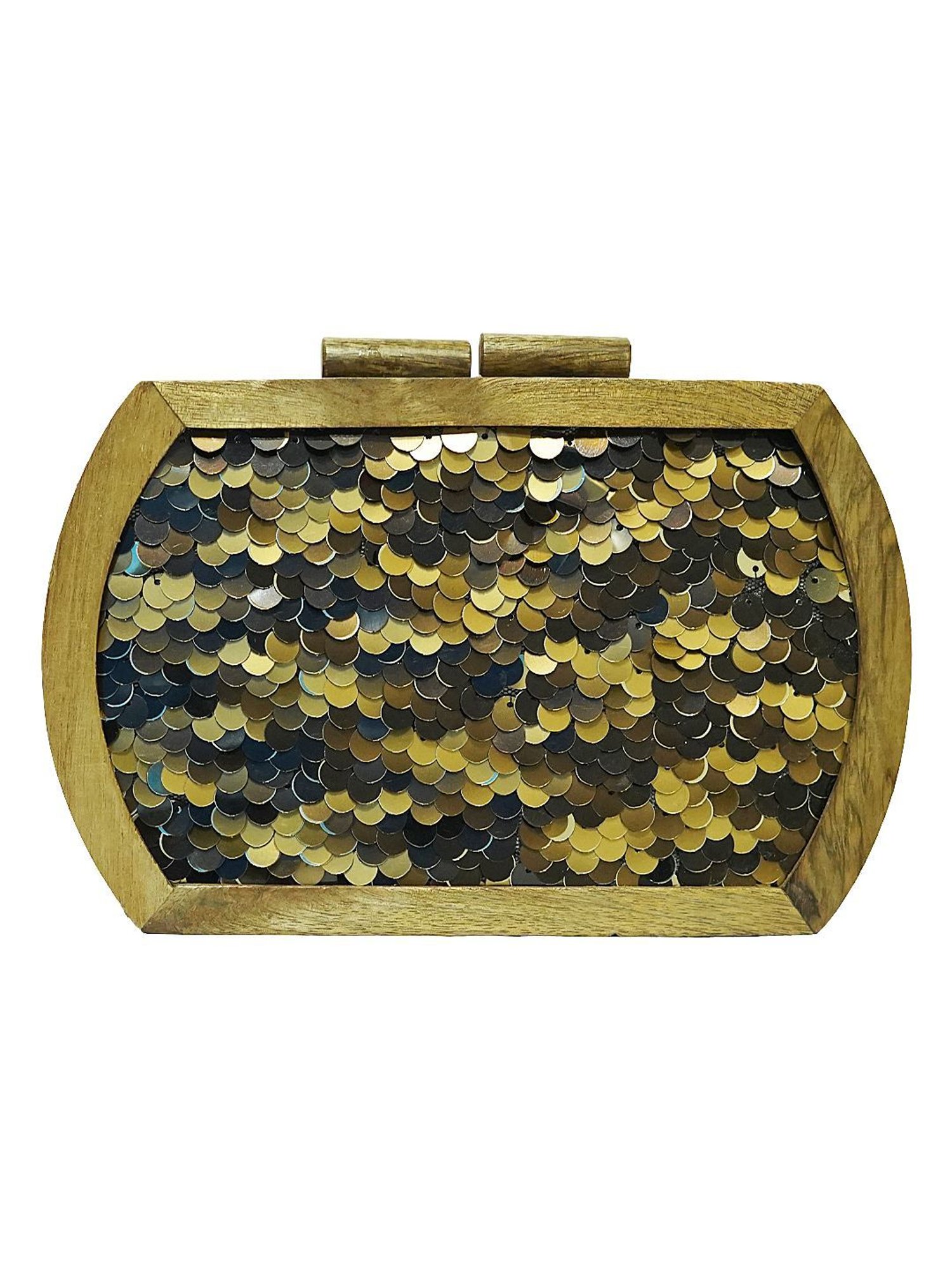 Horra Golden Embellished Clutch