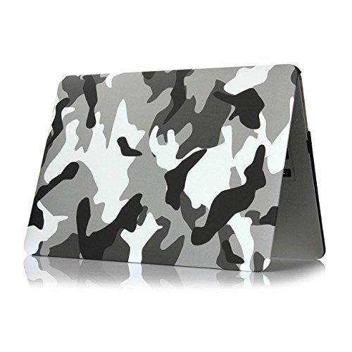 iZi Way Military Style Plastic Hard Case with Black Keyboard Cover for Apple Laptop MacBook Air 13 Inch (Models: A1369 and A1466), Camouflage City Grey
