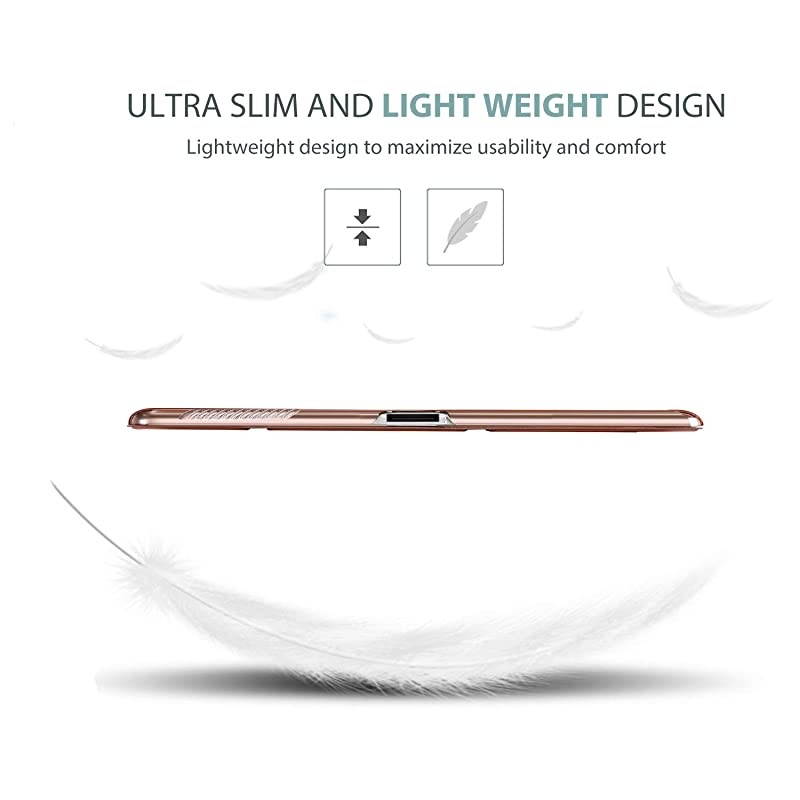 iPad 2 3 4 Case Old Model Ultra Slim Lightweight Stand Case with Translucent Frosted Back Smart Cover for Apple iPad 2iPad 3 iPad 4 Rosegold