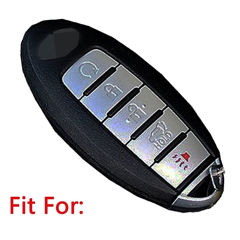 2Pcs  5 Buttons Silicone Key Fob Remote Cover Case Jacket Holder Protector for Nissan Altima Maxima Armada Murano Rogue Sedan Pathfinder Black White