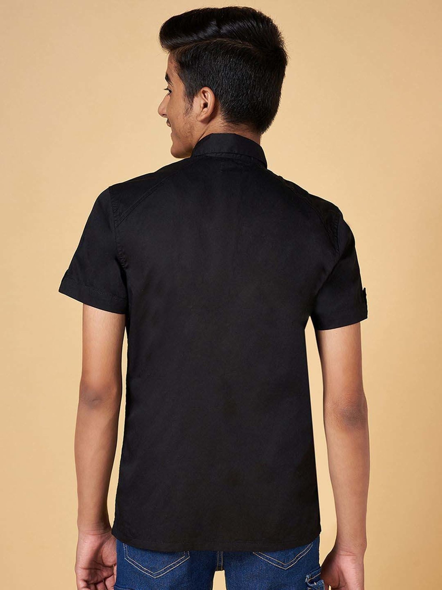 Coolsters by Pantaloons Kids Black Cotton Printed Shirt