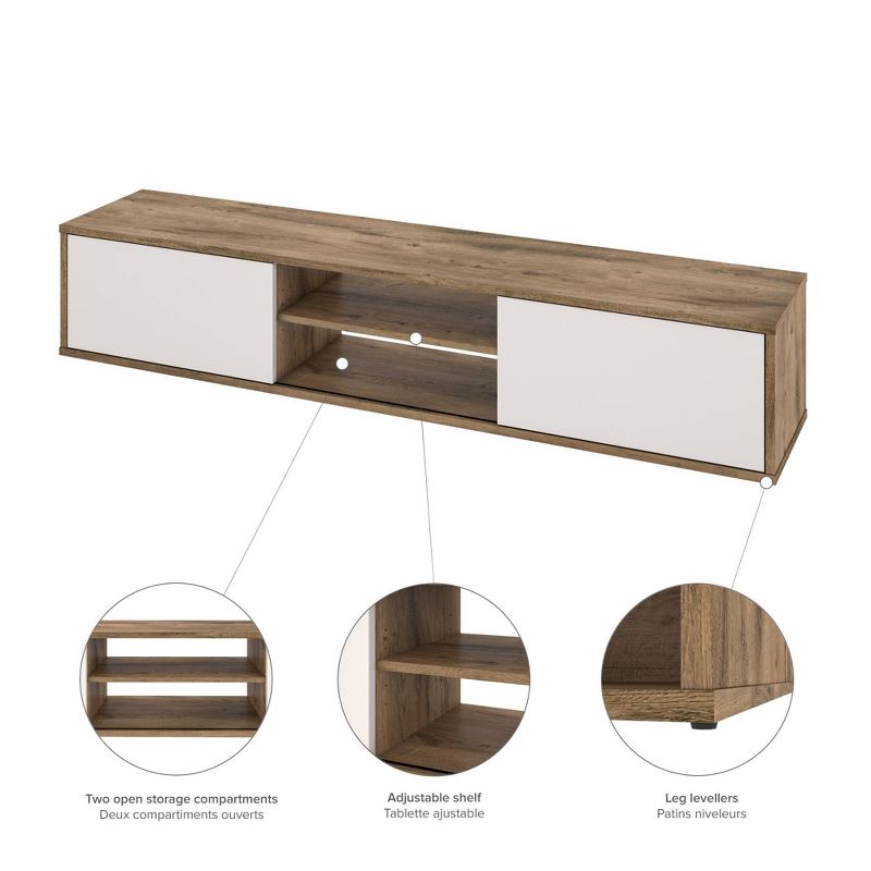 Fom Tv Stand Rustic Brown/Sandstone - Bestar