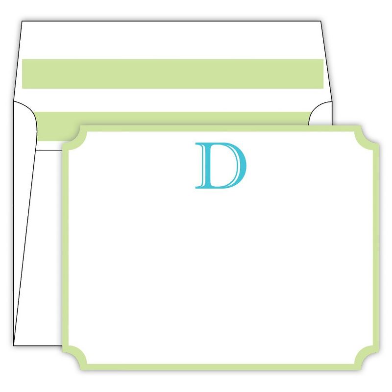 "D" Monogram Cabana Stripe Social Set Collections White