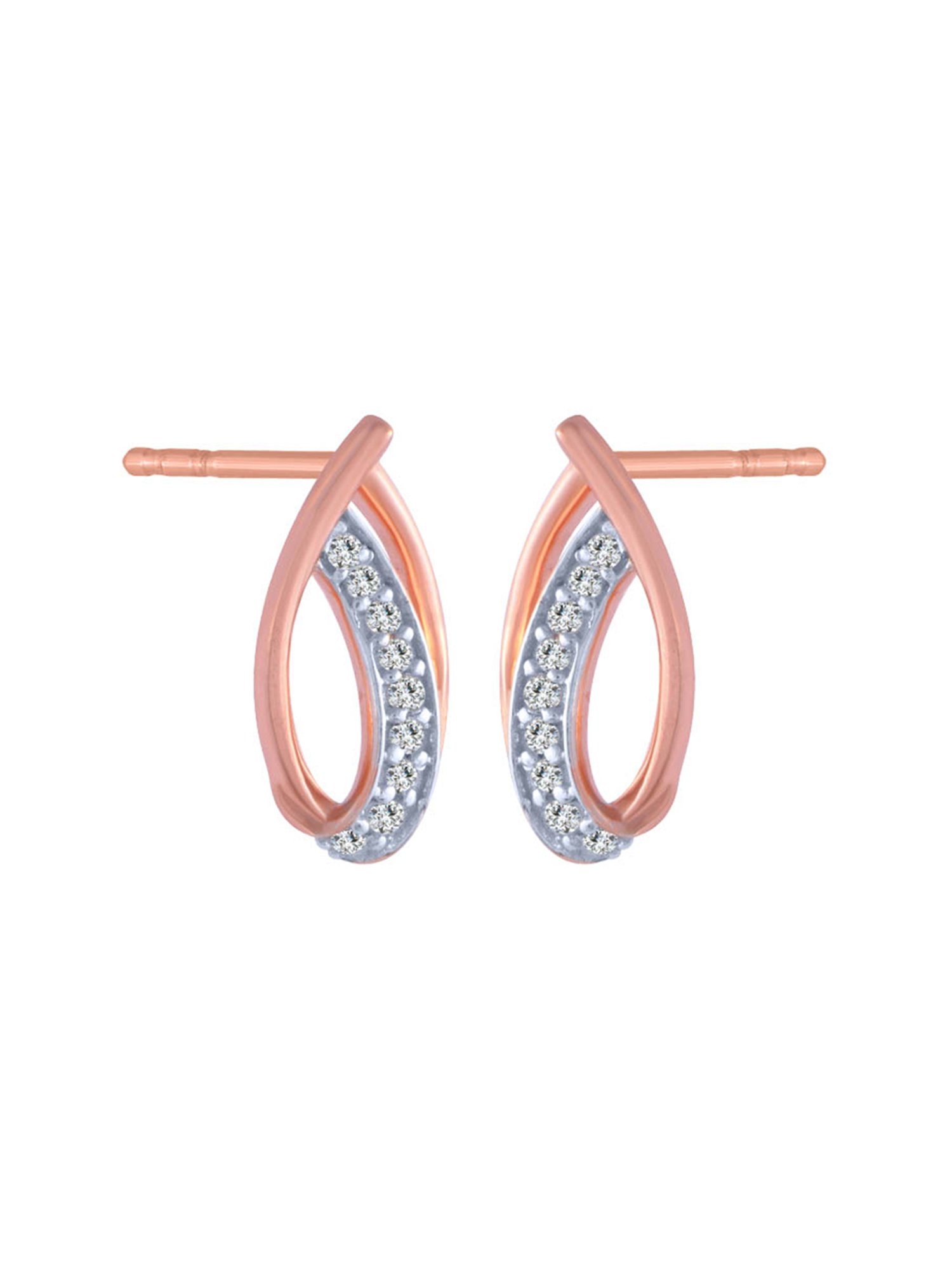 P.C. Chandra Jewellers 18 kt Gold & Diamond Earrings