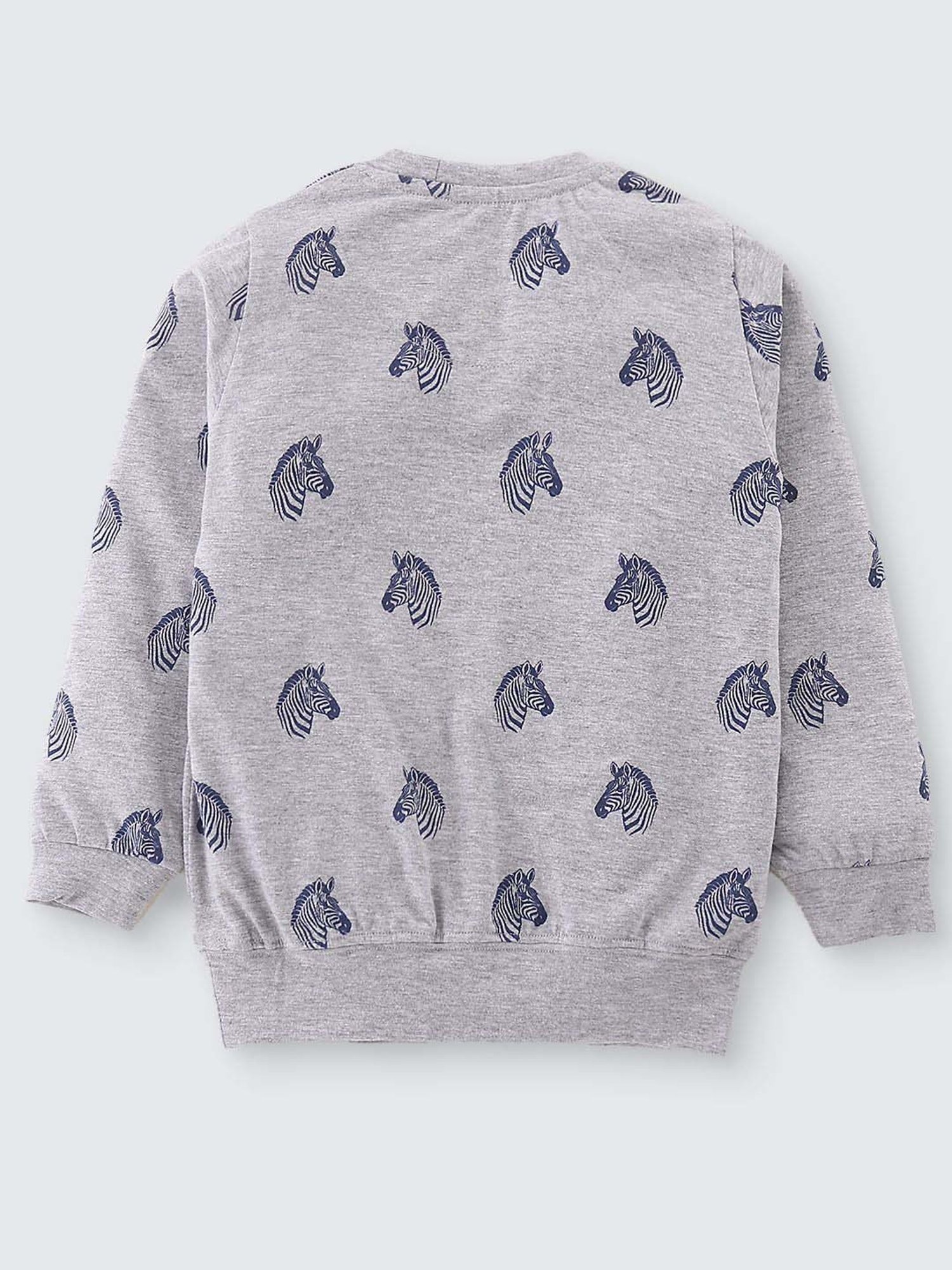 Nite Flite Boys Grey Cotton Printed Full Sleeves Shirt Set