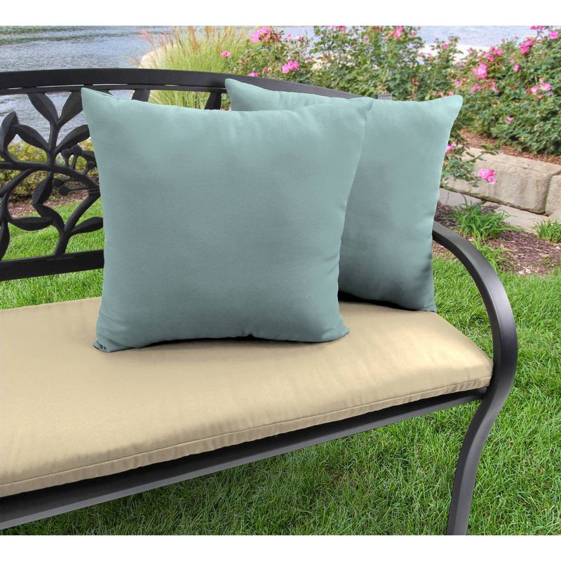 Outdoor Set Of 2 20" Accessory Toss PillowsIn Sunbrella Cast Mist  - Jordan Manufacturing