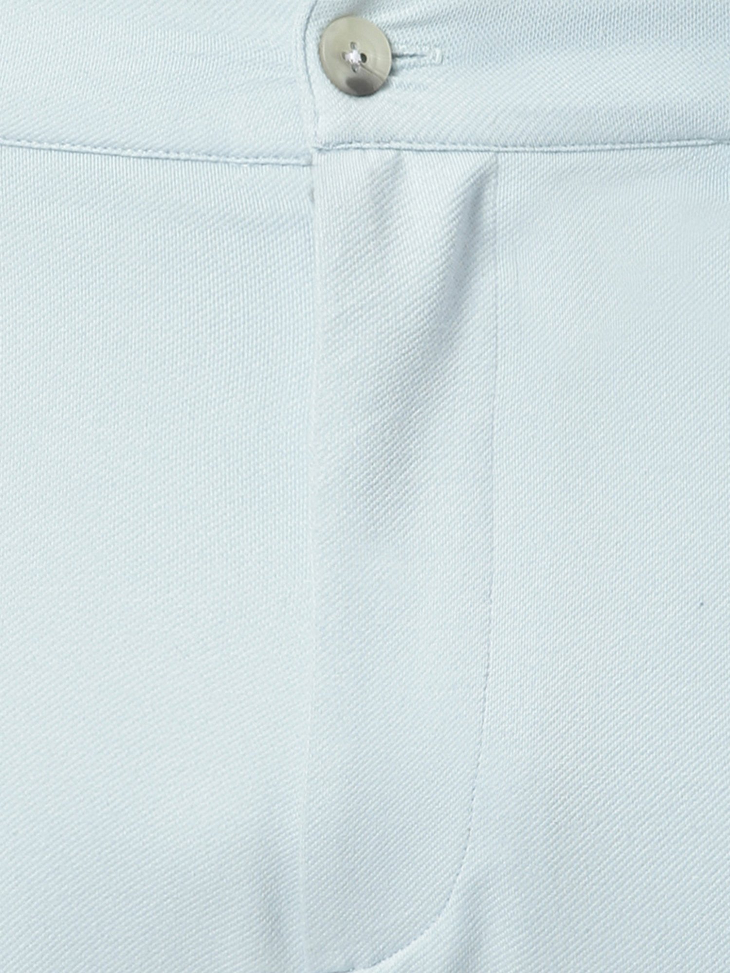 Slowave Pastel Blue Regular Fit Denim Shorts