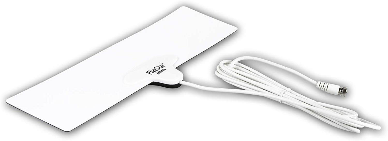 Five Star HD Digital TV CONVERTER BOX w/ 1080p HDMI Output, ATSC, 40 Miles Over The Air(OTA) Flat Antenna & Amplifier, Daily/Weekly Scheduled PVR Recorder w. TV Control Learning Buttons