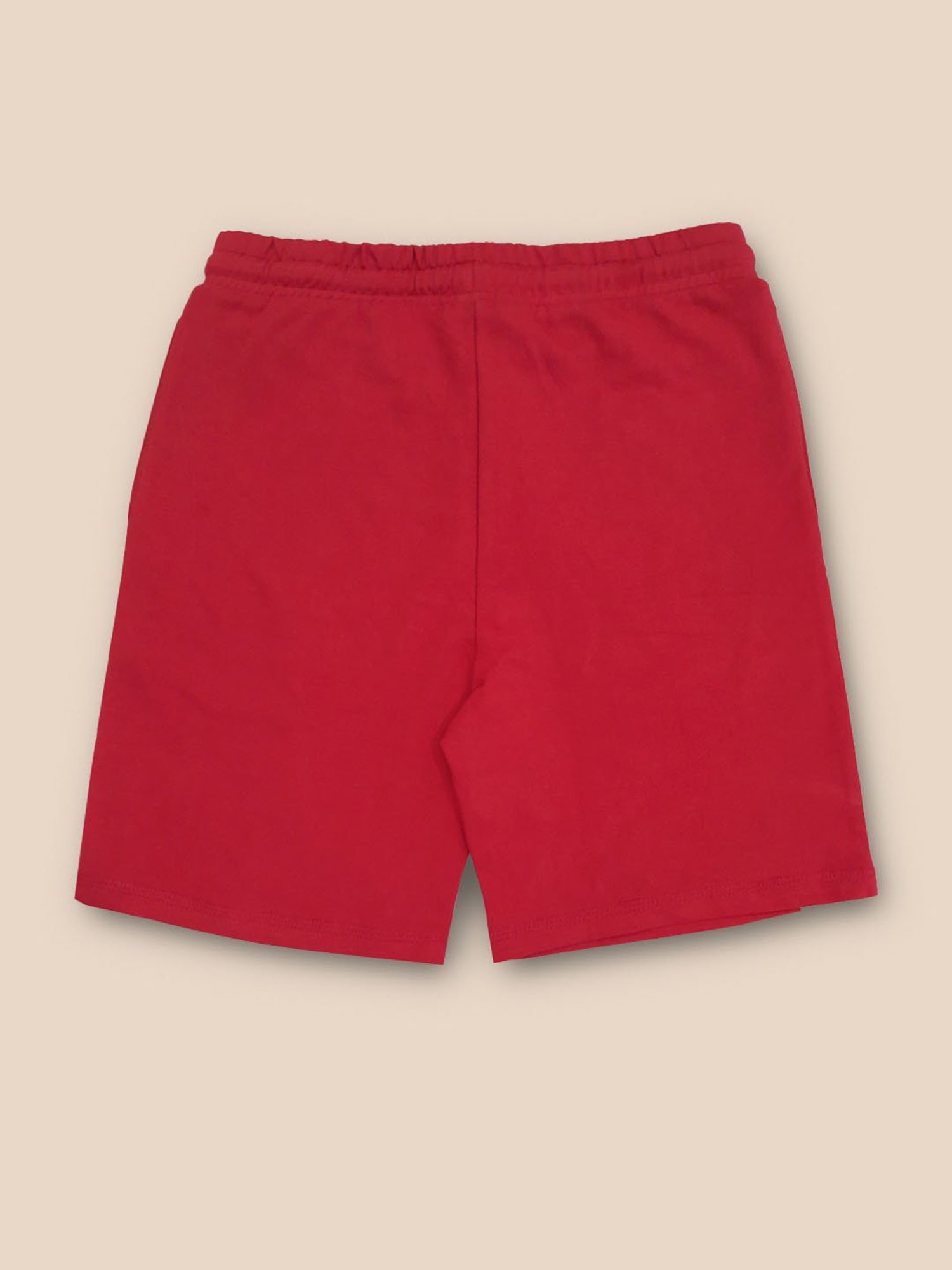 Boysville Red Solid Shorts