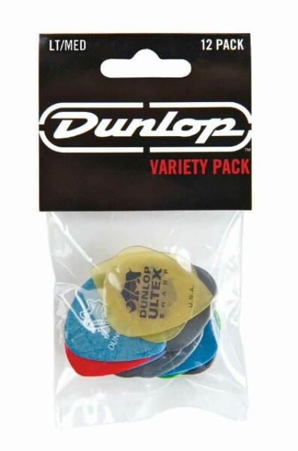 Dunlop Variety Guitar Pick 12 Packs - Light/Medium