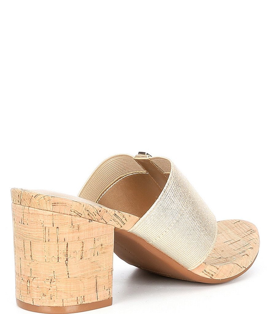 Alex Marie Barianne Elastic Thong Block Heel Sandals