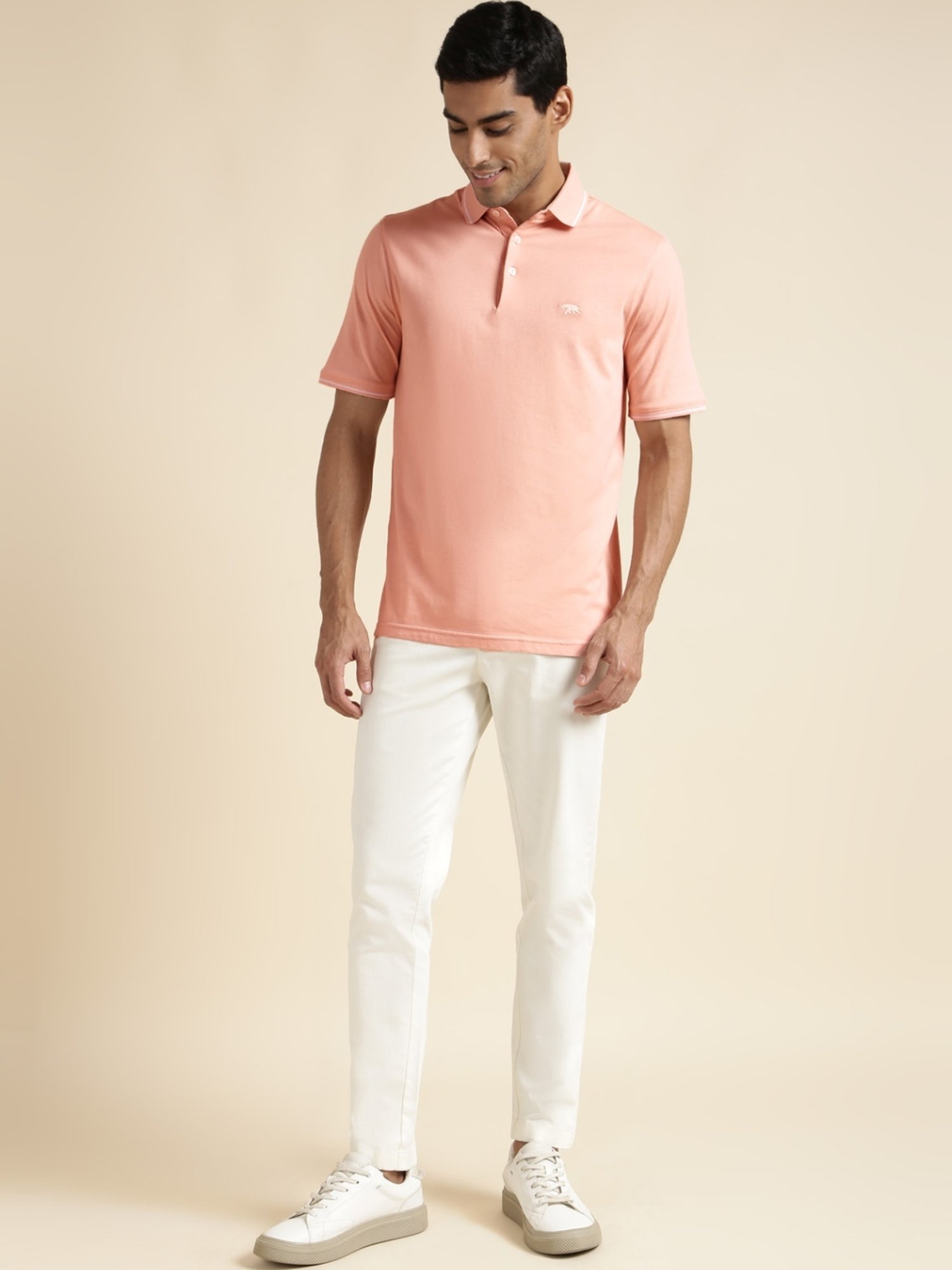 Andamen Pink Regular Fit Polo T-Shirt