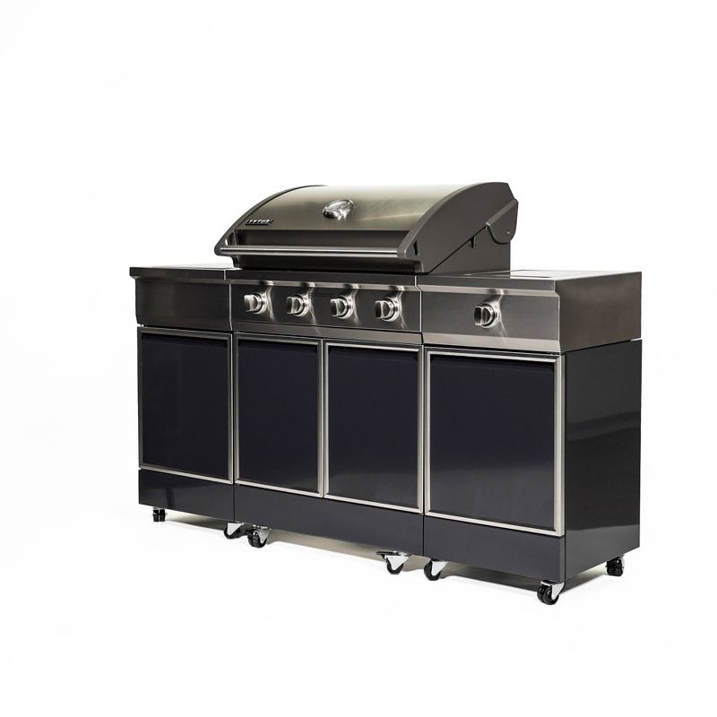 TYTUS 4-Burner Gas Grill Island TI400PCCLP-3.0.2 Stainless Steel/Charcoal Gray