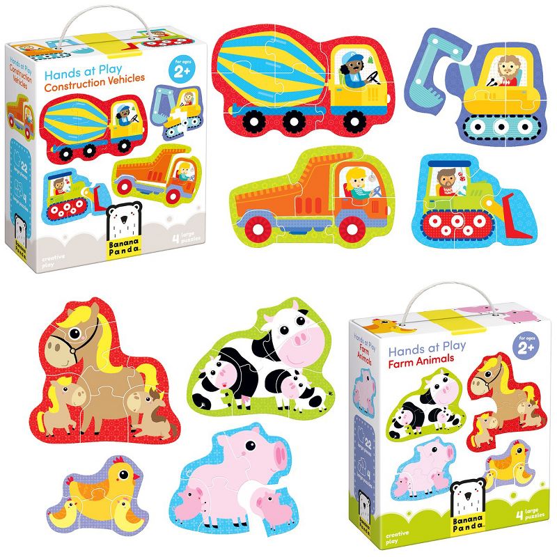 Banana Panda Hands At Play Vehicles & Farm Animals Puzzles