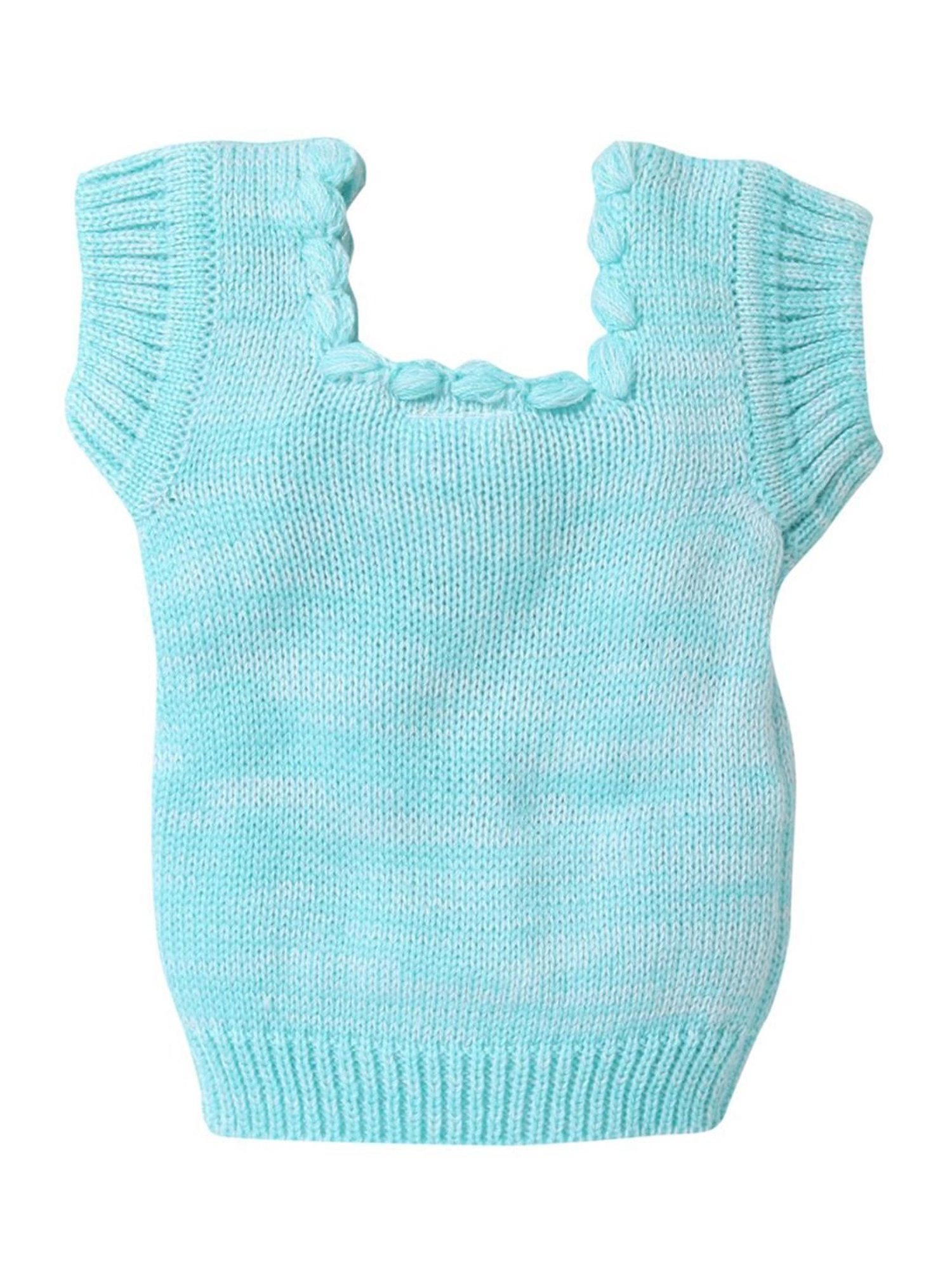 Little Angels Kids Blue Regular Fit Sweater