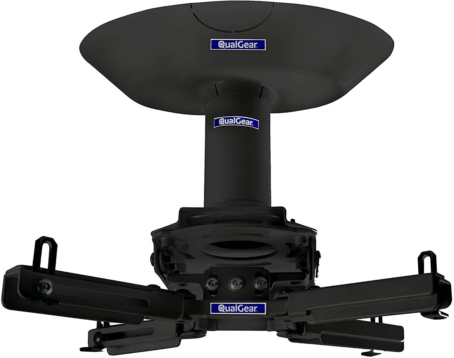 QualGear Pro-AV QG-KIT-CA-3IN-B Single Joist Ceiling Adapter, 3" 1.5" Projector Mount Kit Accessory, Black