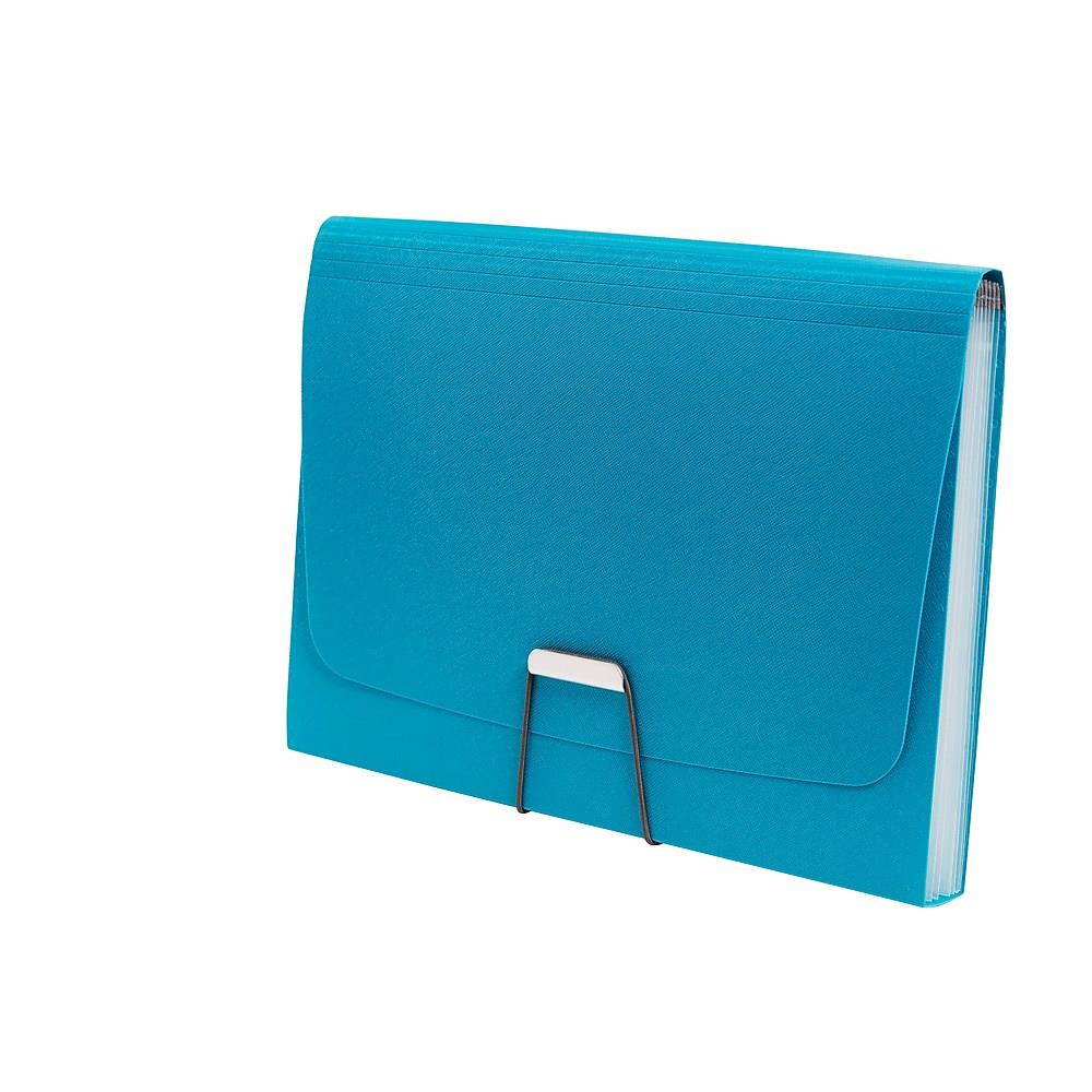 Staples 7 Pocket Reinforced Expanding Folder Letter Size Teal (52023-CC) TR52023