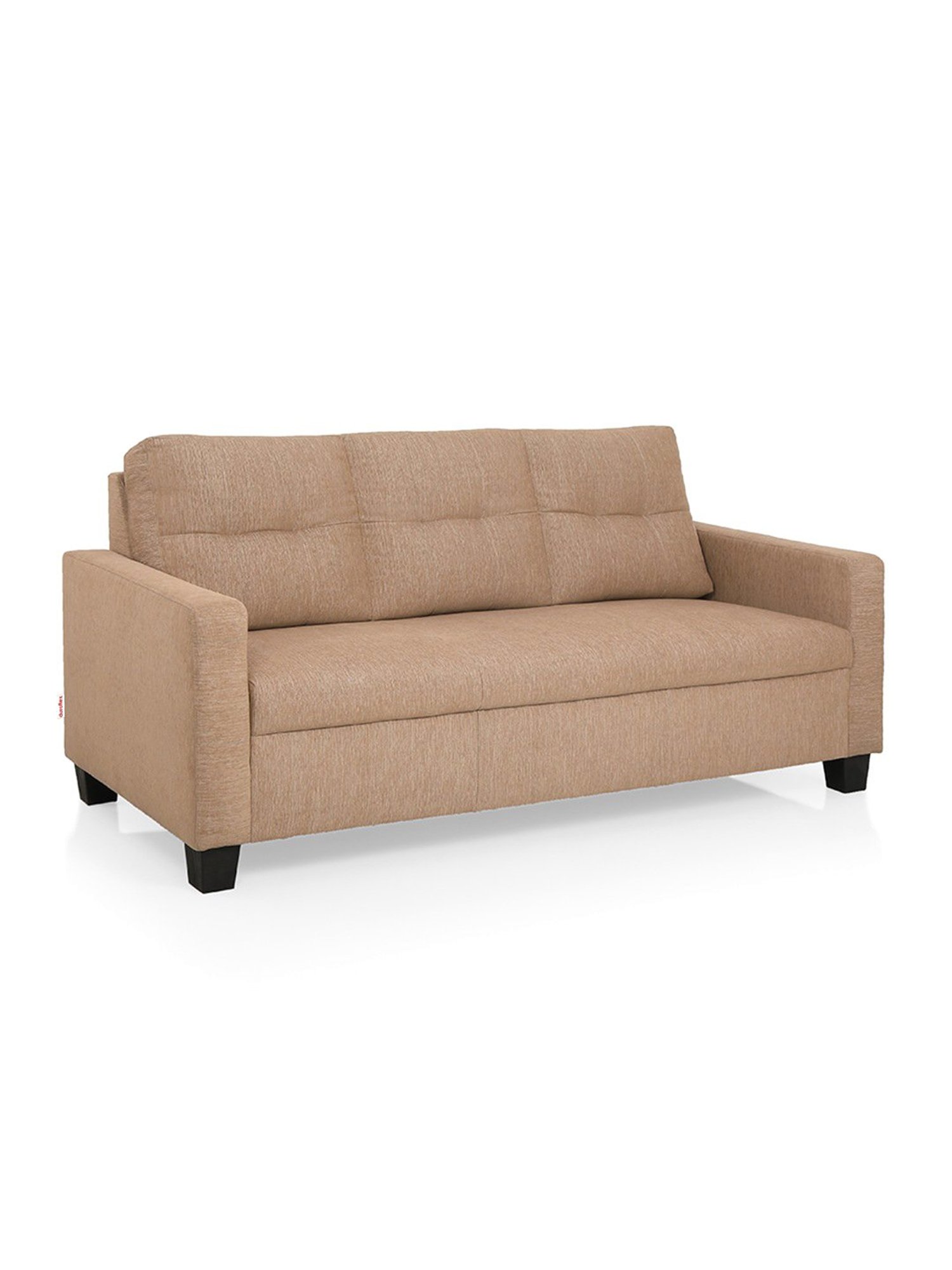 Duroflex Ease Brown Neem Wood 3 Seater Sofa